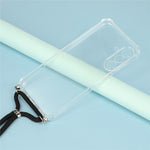 For Samsung Galaxy A18 4G / A18 5G Case Reinforced Corner TPU Clear Phone Cover with Lanyard
