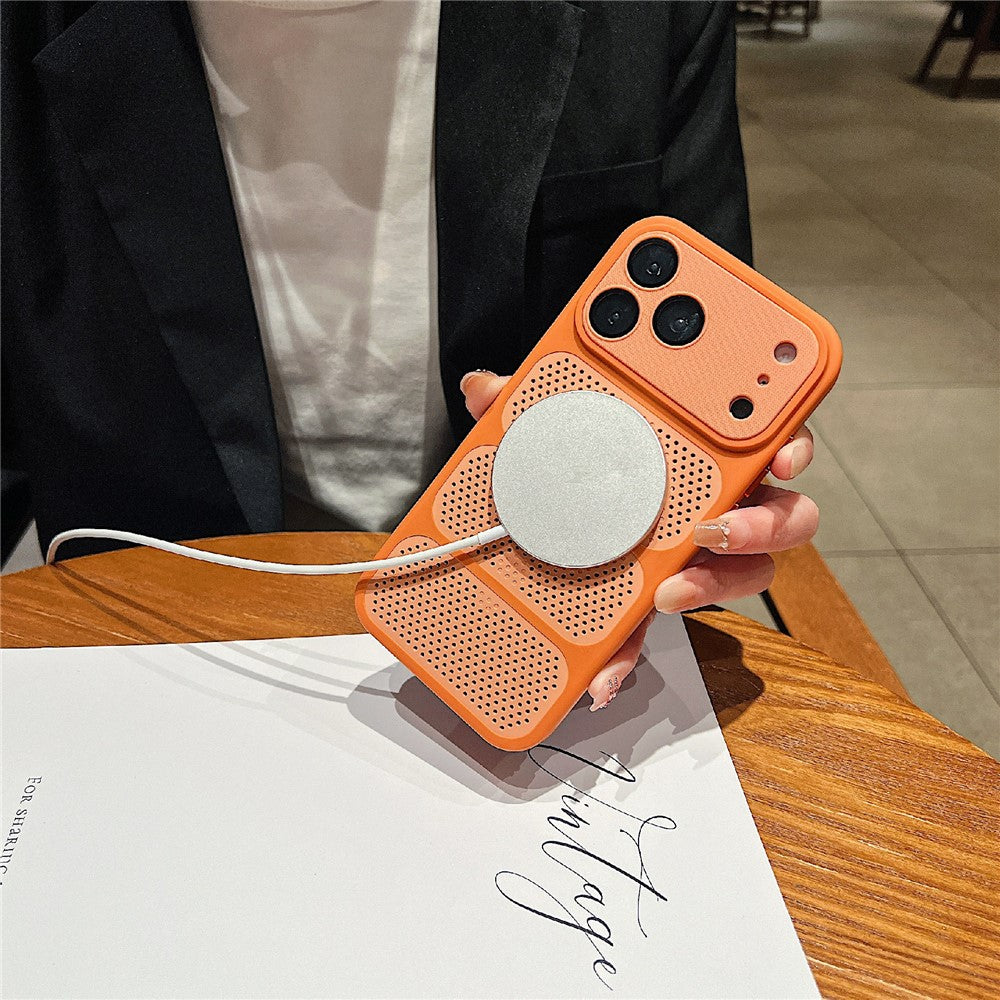 Til iPhone 18 Pro Max / 17 Pro Max Cover Kompatibel med MagSafe Triple Vented Cooling PC+TPU Telefoncover