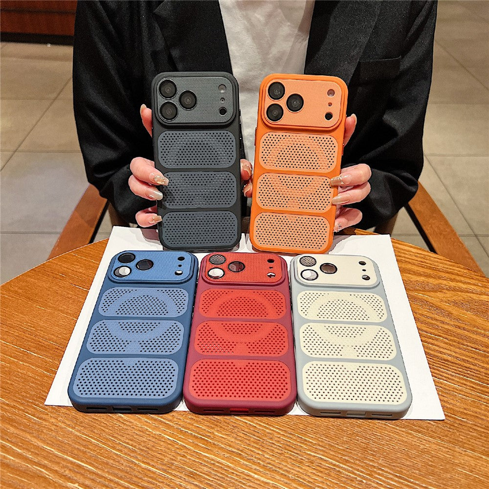 Til iPhone 18 Pro Max / 17 Pro Max Cover Kompatibel med MagSafe Triple Vented Cooling PC+TPU Telefoncover