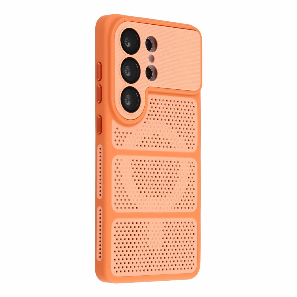 For Samsung Galaxy S24 Ultra Magnetic Case Three-Zone Cooling PC + TPU Scratch Resistant Phone Cover