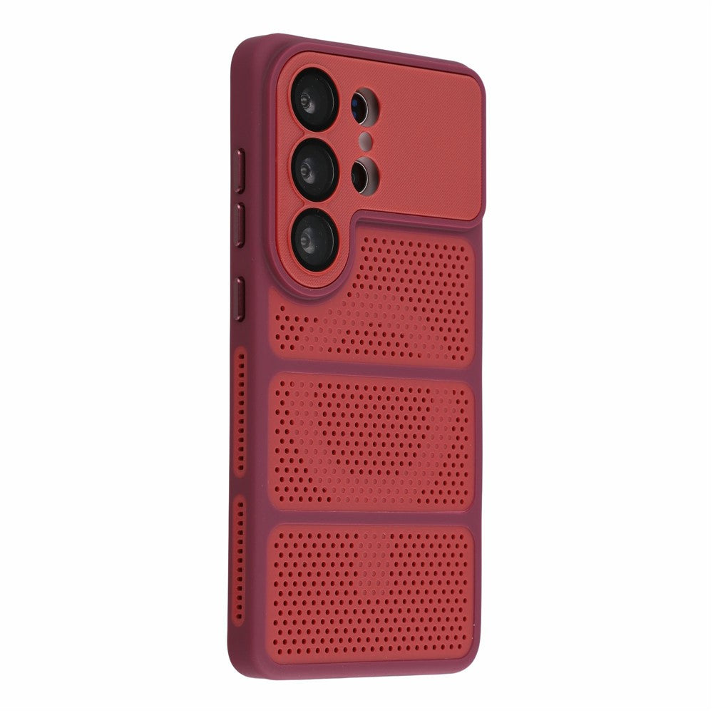 For Samsung Galaxy S24 Ultra Magnetic Case Three-Zone Cooling PC + TPU Scratch Resistant Phone Cover