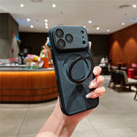 Til iPhone 18 Pro Max / 17 Pro Max Cover Magnetisk Støtteben Varmeafledende Mesh PC + TPU Telefoncover