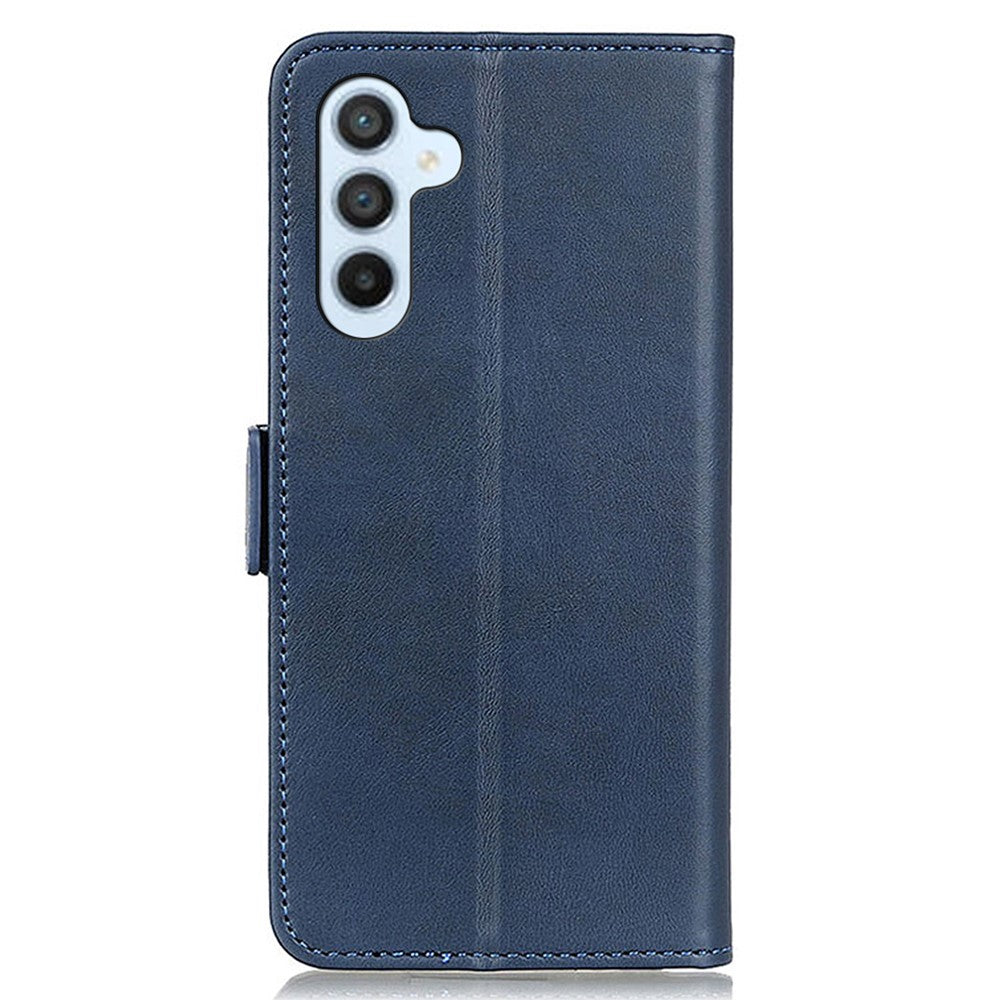 For Samsung Galaxy A34 5G Phone Protection Cover Magnetic Wallet Foldable Stand Anti-scratch Cowhide Texture PU Leather Case