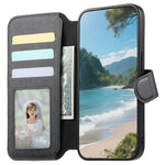 For Xiaomi 17 Pro Max Magnetic Case RFID Blocking Detachable Wallet Stand Cloth Texture Leather Phone Cover