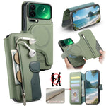 For Xiaomi 17 Pro Max Magnetic Case RFID Blocking Detachable Wallet Stand Cloth Texture Leather Phone Cover