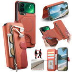 For Xiaomi 17 Pro Max Magnetic Case RFID Blocking Detachable Wallet Stand Cloth Texture Leather Phone Cover