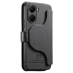 Xiaomi Poco X7 Pro 5G Magnetiskt Skal RFID-blockerande Avtagbart Plånboksställ Tygtextur Läder mobilskal