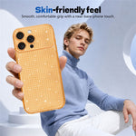 Til iPhone 16 Pro Max TPU Cover Diamanttekstur Glitter Stødsikkert Telefoncover med Airbaghjørne