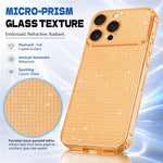 For iPhone 16 Pro TPU Case Diamond Texture Glitter Shockproof Phone Cover with Airbag Corner