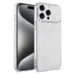 For iPhone 16 Pro TPU Case Diamond Texture Glitter Shockproof Phone Cover with Airbag Corner