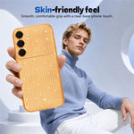 For Samsung Galaxy S26+ TPU Case Diamond Texture Glitter Shockproof Phone Cover with Airbag Corner