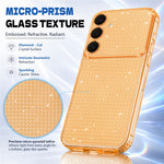 For Samsung Galaxy S26+ TPU Case Diamond Texture Glitter Shockproof Phone Cover with Airbag Corner