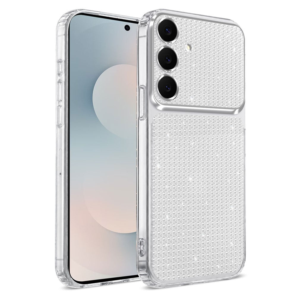 For Samsung Galaxy S26+ TPU Case Diamond Texture Glitter Shockproof Phone Cover with Airbag Corner