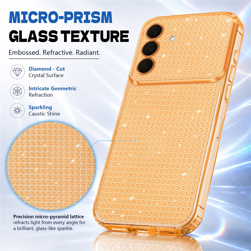 Til Samsung Galaxy A27 5G / Galaxy M47 5G TPU-cover med diamanttekstur, glitter og stødsikker telefonbeskytter med airbaghjørner