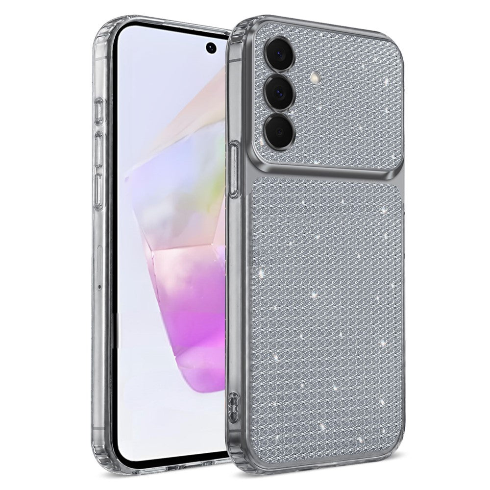 TPU-cover til Samsung Galaxy A18 5G / A17 5G / A17 4G / A26 5G / F17 5G / M17 5G med diamanttekstur, glitter og stødsikker beskyttelse med airbag-hjørner