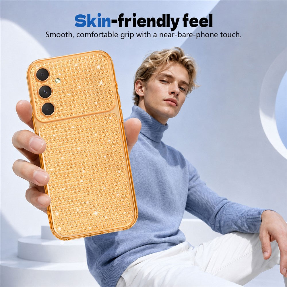 Samsung Galaxy A15 5G / Galaxy A15 4G TPU-skal Diamanttextur Glitter Stötsäkert mobilskal med Airbaghörn