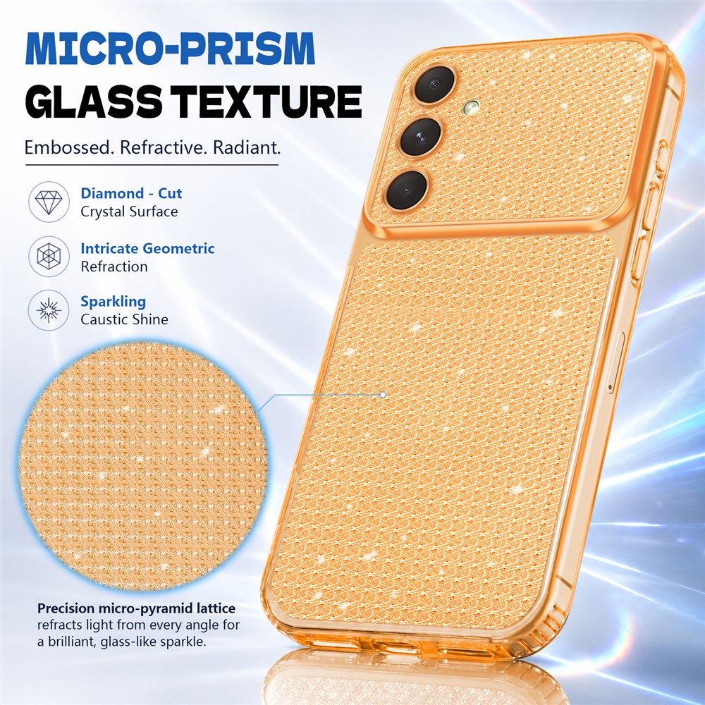 Samsung Galaxy A15 5G / Galaxy A15 4G TPU-skal Diamanttextur Glitter Stötsäkert mobilskal med Airbaghörn