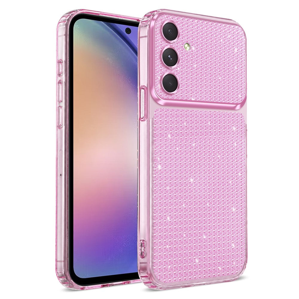 Samsung Galaxy A15 5G / Galaxy A15 4G TPU-skal Diamanttextur Glitter Stötsäkert mobilskal med Airbaghörn