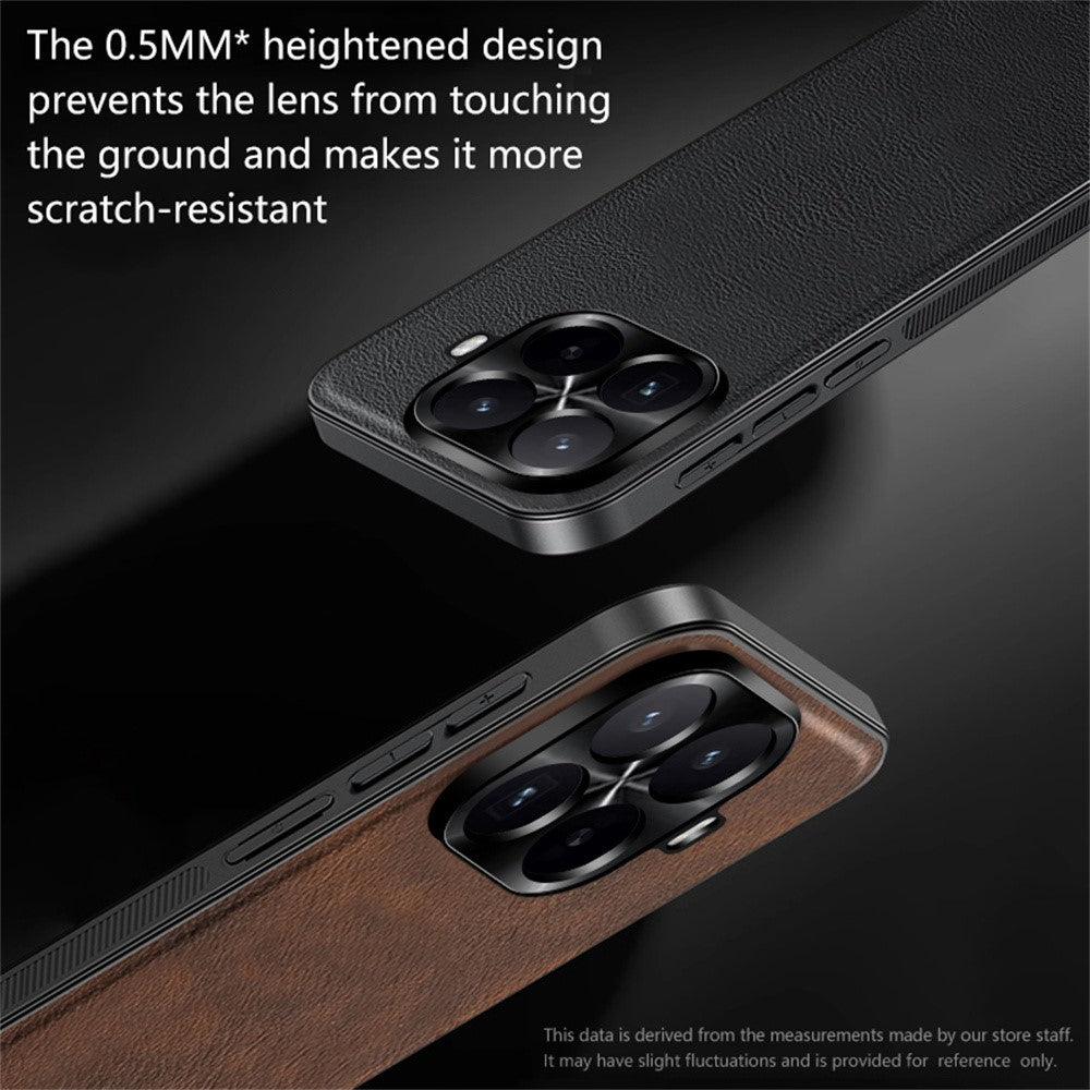 Xiaomi 17T-skal PU + TPU + PC-mobilbakstycke med metalllinsram