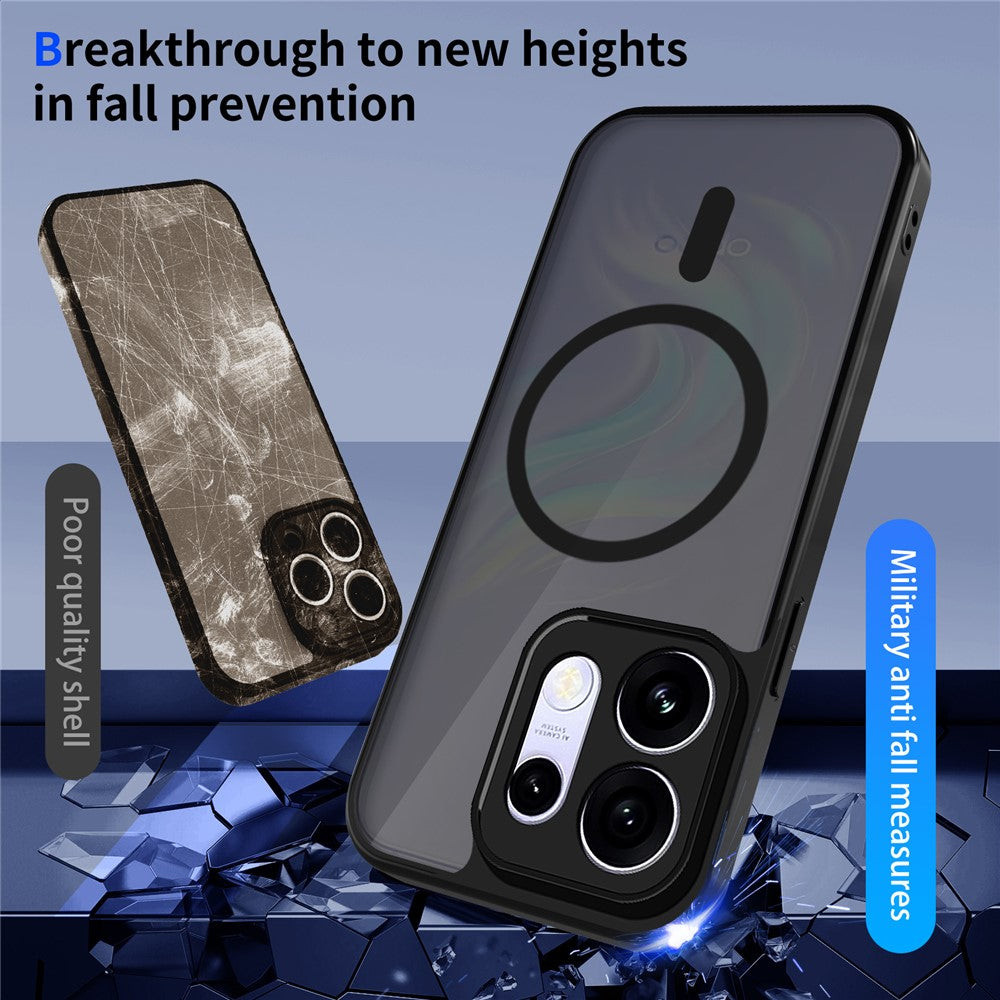 Oppo Reno16 5G (Global) / Reno16 Pro 5G (Global) Magnetiskt Skal Skin Touch Matt PC + TPU Fallskyddande mobilskal