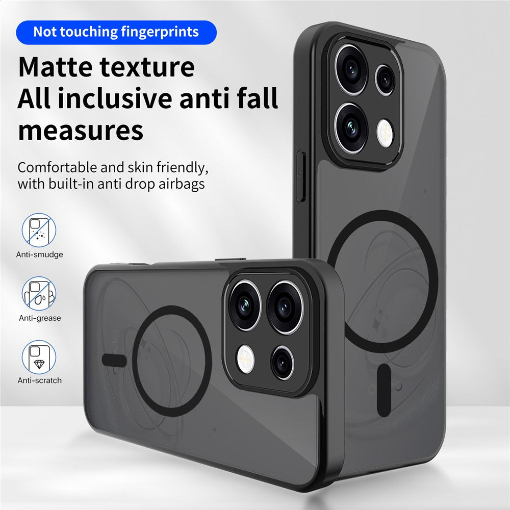For Oppo Reno16 F 5G Magnetic Case Skin Touch Matte PC + TPU Anti-Drop Phone Cover