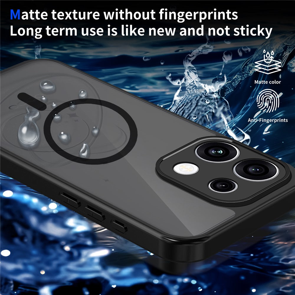 For Oppo Reno16 F 5G Magnetic Case Skin Touch Matte PC + TPU Anti-Drop Phone Cover