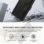 For Samsung Galaxy S26+ Case PU Leather Butterfly Floral Zippered Wallet Phone Cover with Wrist Strap / Shoulder Strap