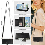 For Samsung Galaxy S26 FE Case PU Leather Butterfly Floral Zippered Wallet Phone Cover with Wrist Strap / Shoulder Strap