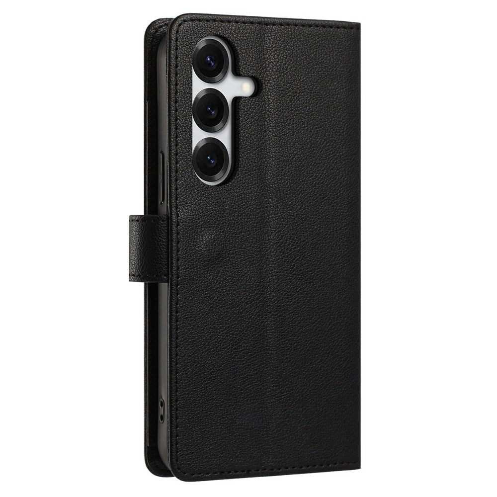 For Samsung Galaxy S26 FE Case PU Leather Butterfly Floral Zippered Wallet Phone Cover with Wrist Strap / Shoulder Strap