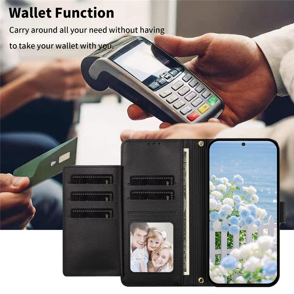 For Honor Magic8 Pro 5G Case PU Leather Butterfly Floral Zippered Wallet Phone Cover with Wrist Strap / Shoulder Strap