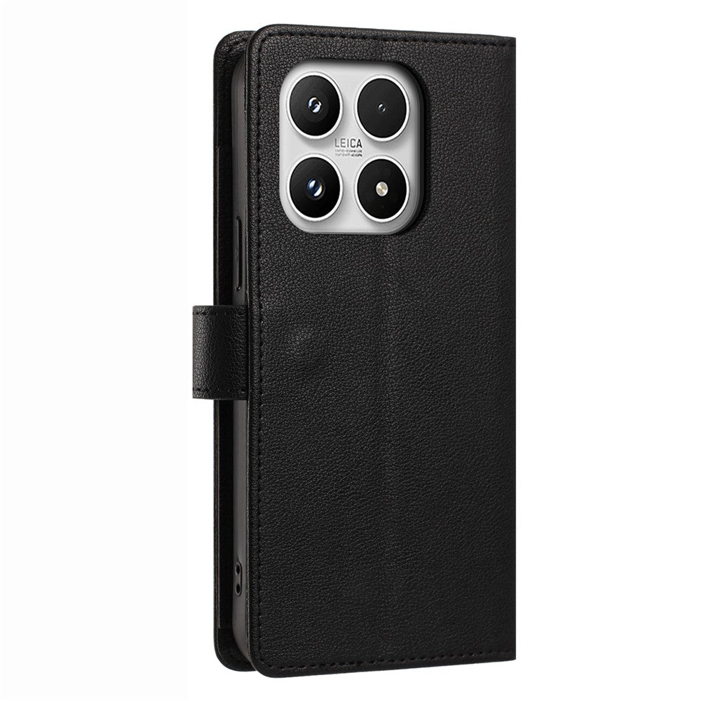 For Xiaomi 17 Case PU Leather Butterfly Floral Zippered Wallet Phone Cover with Wrist Strap  /  Shoulder Strap