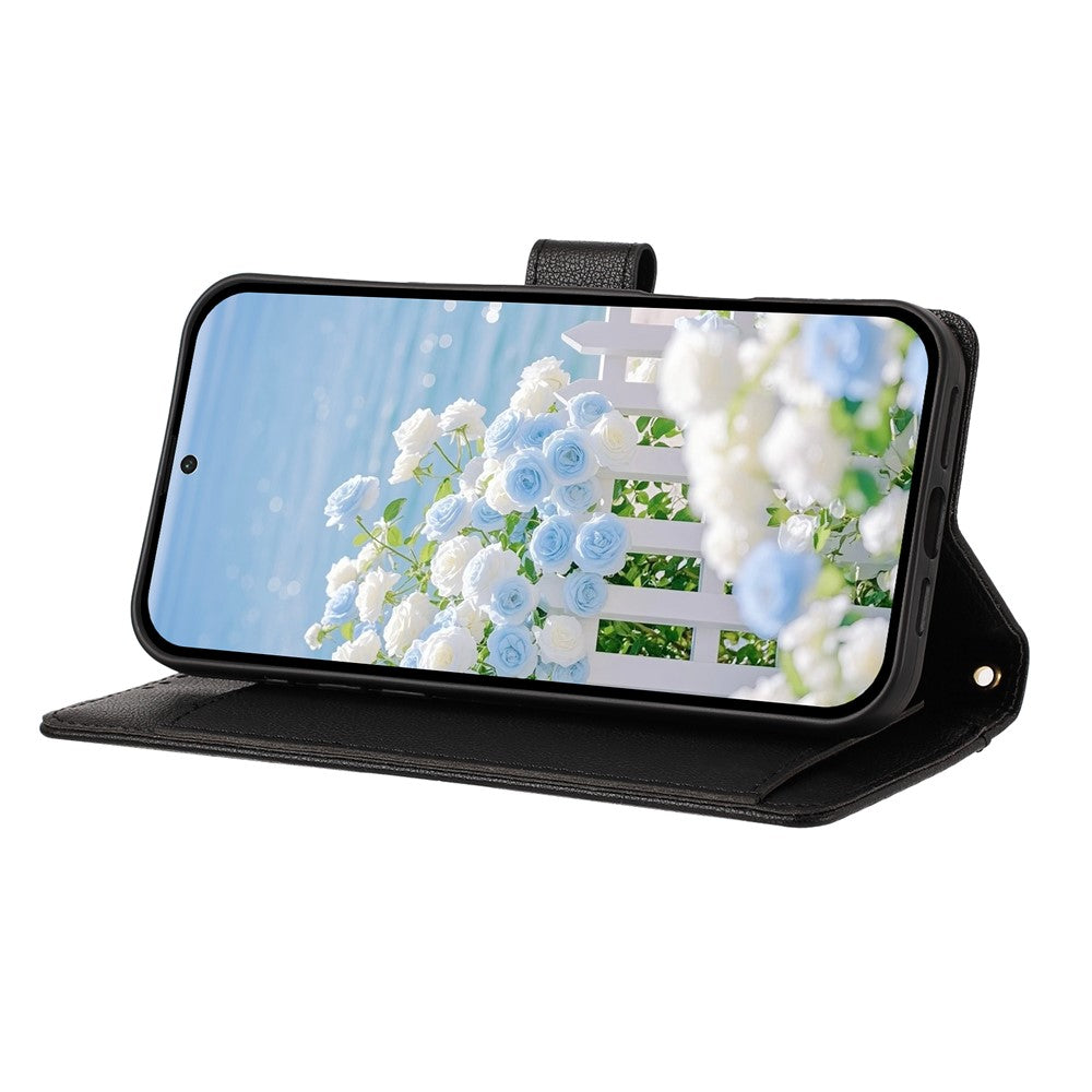 For Xiaomi 17 Pro Max Case PU Leather Butterfly Floral Zippered Wallet Phone Cover with Wrist Strap  /  Shoulder Strap