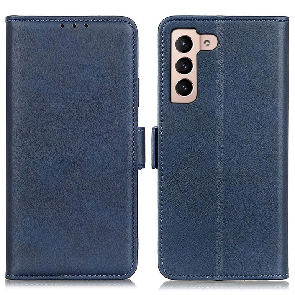 For Samsung Galaxy S23 Bump Proof Protection Cover Magnetic Wallet Foldable Stand Cowhide Texture PU Leather Case