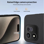 WANLONFENG for Honor 600 Smart 5G / X7e Plus 5G TQ Series Magnetic Case Carbon Fiber Texture PC TPU Phone Cover
