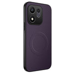 WANLONFENG for Honor 600 Smart 5G / X7e Plus 5G TQ Series Magnetic Case Carbon Fiber Texture PC TPU Phone Cover