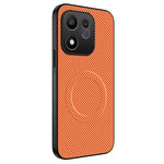 WANLONFENG for Honor 600 Smart 5G / X7e Plus 5G TQ Series Magnetic Case Carbon Fiber Texture PC TPU Phone Cover