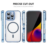 HAT PRINCE for iPhone 16 Pro ENKAY  Magnetic Case Crystal Clear TPU Phone Cover with High Aluminium-silicon Glass Screen Protector