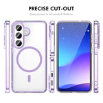 HAT PRINCE för Samsung Galaxy S24 / Galaxy S25 ENKAY Magnetiskt Skal Genomskinligt TPU mobilskal med Skärmskydd i Högt Aluminium-Silicon Glas (Fingeravtryckslåsning)