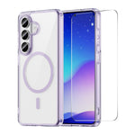 HAT PRINCE för Samsung Galaxy S24 / Galaxy S25 ENKAY Magnetiskt Skal Genomskinligt TPU mobilskal med Skärmskydd i Högt Aluminium-Silicon Glas (Fingeravtryckslåsning)