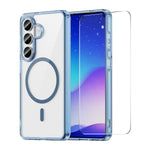 HAT PRINCE för Samsung Galaxy S24+ / Galaxy S25+ ENKAY Magnetiskt Skal Genomskinligt TPU mobilskal med Skärmskydd i Högt Aluminium-Silicon Glas (Fingeravtryckslåsning)
