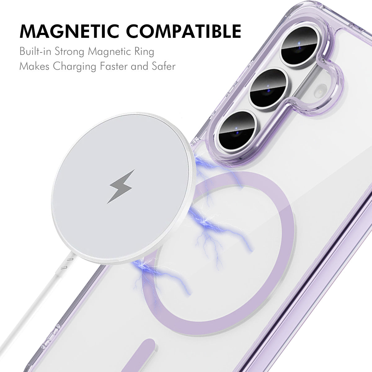 HAT PRINCE för Samsung Galaxy S26+ ENKAY Magnetiskt Skal Genomskinligt TPU mobilskal med Skärmskydd i Högt Aluminium-Silicon Glas (Fingeravtryckslåsning)