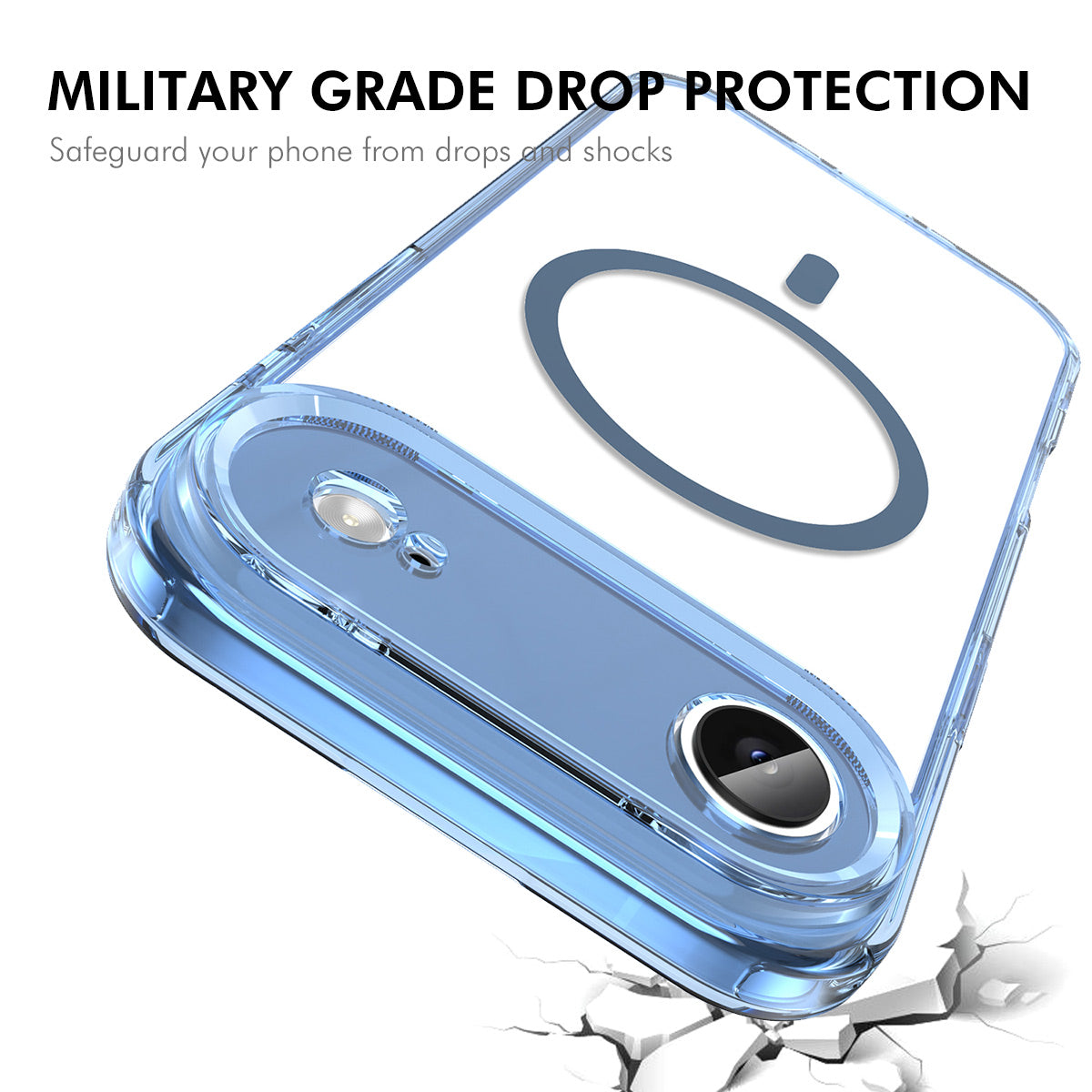 HAT PRINCE for iPhone Air ENKAY  Magnetic Case Crystal Clear TPU Phone Cover with High Aluminium-silicon Glass Screen Protector