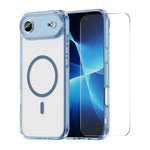 HAT PRINCE for iPhone Air ENKAY  Magnetic Case Crystal Clear TPU Phone Cover with High Aluminium-silicon Glass Screen Protector