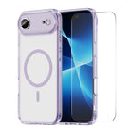 HAT PRINCE for iPhone Air ENKAY  Magnetic Case Crystal Clear TPU Phone Cover with High Aluminium-silicon Glass Screen Protector