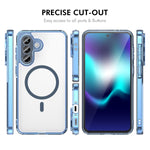 HAT PRINCE för Samsung Galaxy A16 4G / Galaxy A16 5G ENKAY Magnetiskt Skal Kristallklart TPU mobilskal med Högkvalitativt Aluminium-Silicon Glas Skärmskydd