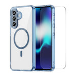 HAT PRINCE för Samsung Galaxy A16 4G / Galaxy A16 5G ENKAY Magnetiskt Skal Kristallklart TPU mobilskal med Högkvalitativt Aluminium-Silicon Glas Skärmskydd