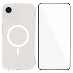 WANLONFENG for iPhone 16e / iPhone 17e WL2 Series 2.0mm Magnetic Case Clear TPU Phone Back Cover with Screen Film
