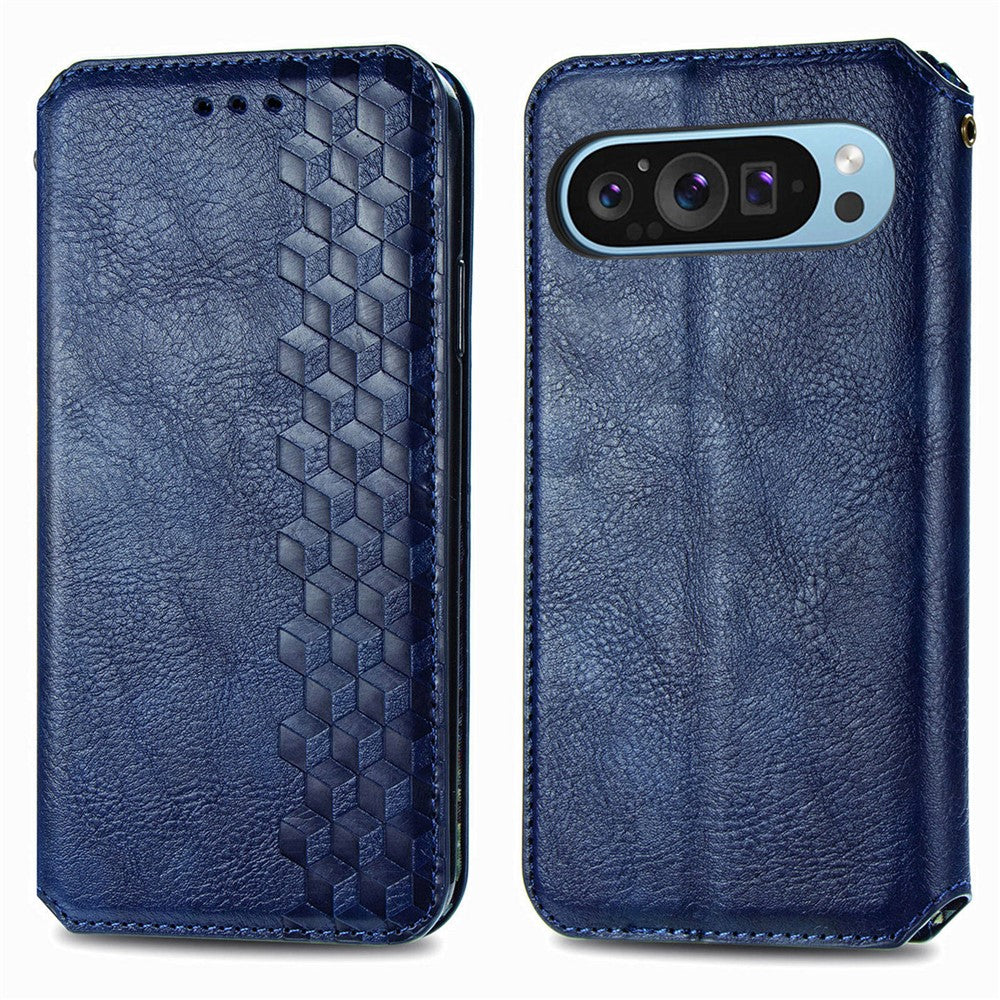 Til Google Pixel 11 Pro / Pixel 11 Cover Rombepræg PU Læder Pung Telefoncover