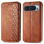 Til Google Pixel 11 Pro / Pixel 11 Cover Rombepræg PU Læder Pung Telefoncover