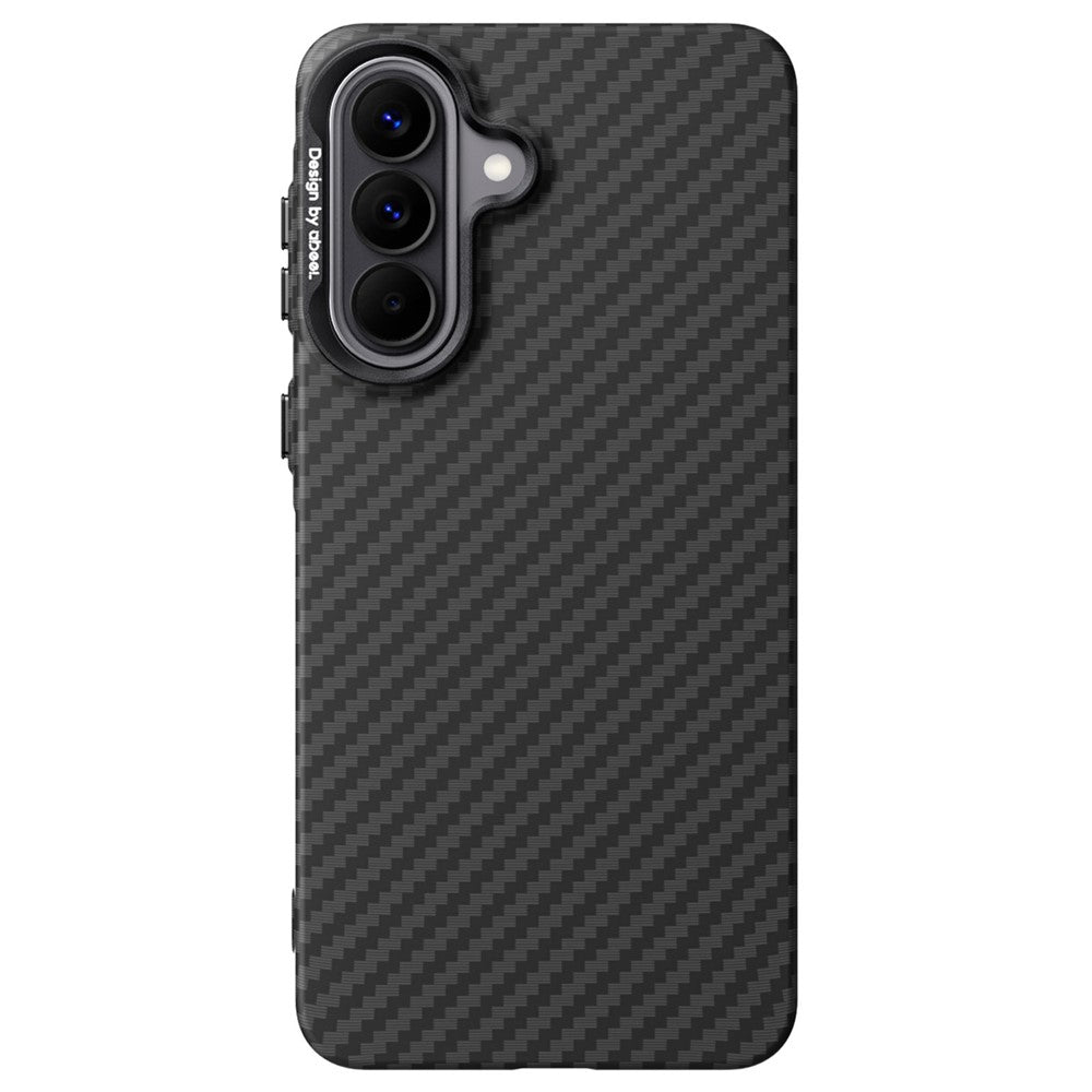 ABEEl for Samsung Galaxy A57 5G Magnetic Case PC + TPU Ultra Thin Minimalist Phone Cover - Woven Pattern+Carbon Fiber Texture